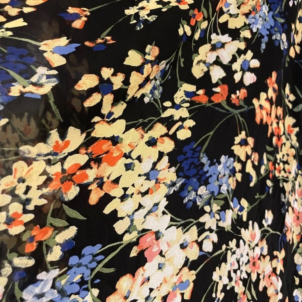 Tommy Hilfiger Navy Sheer Floral Sleeveless Dress. - Picture 2 of 7